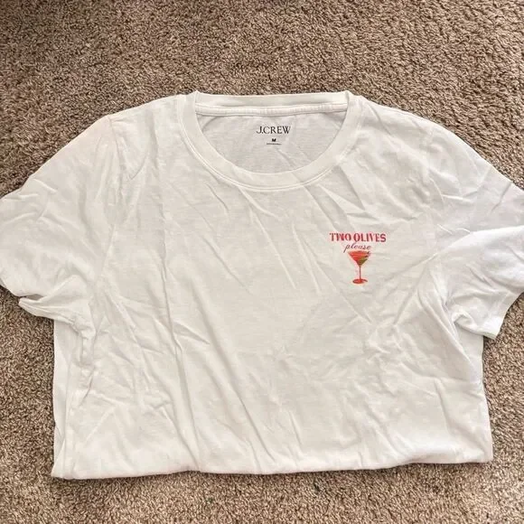 J. Crew Short Sleeve T-shirt “two olives please” - medium - Picture 1 of 3